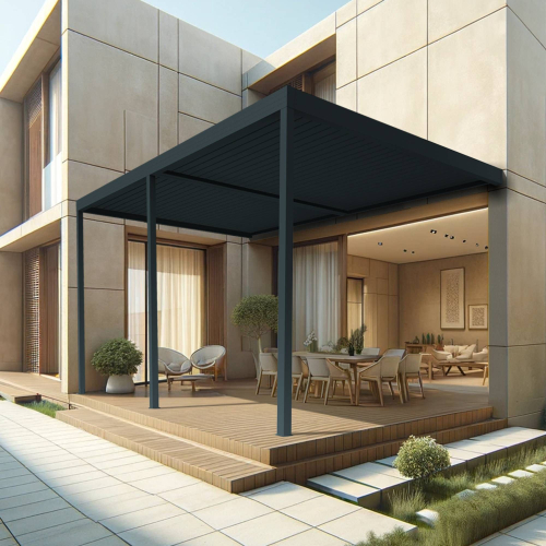 Pergola bioclimatique TRESNA 7,00 x 3,937m Vérin à Télécommande Maison Cros Stores - 3 2