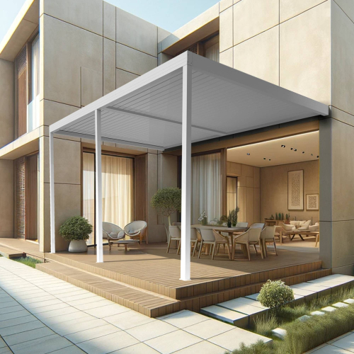 Pergola bioclimatique TRESNA 6,00 x 4,987m Vérin à Télécommande Maison Cros Stores - 5 2