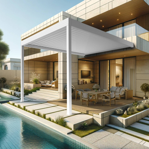 Pergola bioclimatique TRESNA 4,50 x 3,062m Vérin à Télécommande Maison Cros Stores - 5 2