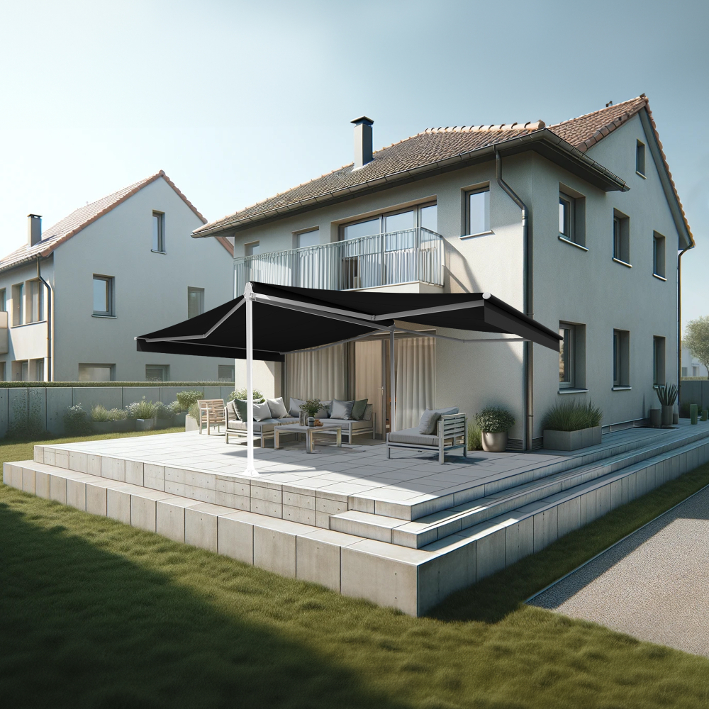 Store banne double-pente ZOLA 4,20m x 2,50m x 2 Maison Cros Stores - 13